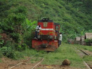 Train ride in Madagascar