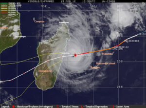Zyklon über Madagaskar