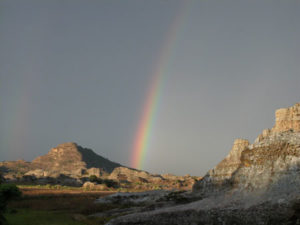 Regenbogen auf der Insel